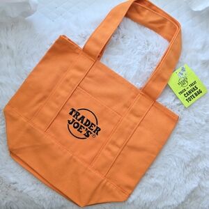 NWT "Orange" Trader Joe’s Trick Or Treat Mini Canvas Bag